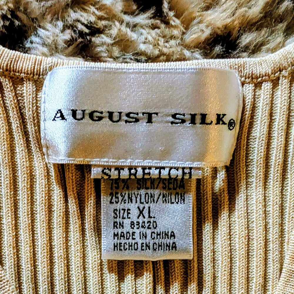 AUGUST SILK - Ribbed Knit Tank - VTG - XL - Picture 2 of 8